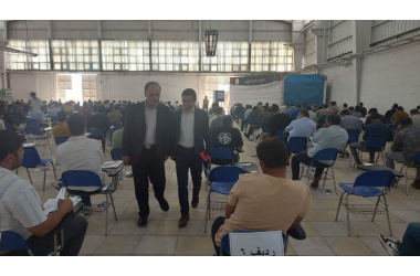 بازدید دکتر اسدی ریاست دانشگاه بجنورد و دکتر حاتمی ریاست مجتمع،از روند برگزاری کنکور در مجتمع آموزش عالی فنی و مهندسی اسفراین
