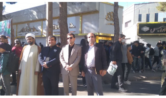 حضور پرشور خانواده بزرگ مجتمع آموزش عالی فنی مهندسی اسفراین در راهپیمایی ۱۳ آبان روز دانش آموز