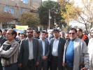 حضور مسئول بسیج اساتید شهرستان اسفراین، ریاست، اعضای هیئت علمی، کارکنان، مسئول بسیج دانشجویی و دانشجویان  مجتمع آموزش عالی و فنی و مهندسی اسفراین در راهپیمایی حمایت از مردم مظلوم فلسطین