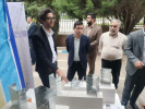 بازدید دکتر محمد حاتمی، ریاست مجتمع آموزش عالی فنی و مهندسی اسفراین از غرفه شرکت سبک سازان شرق خراسان شمالی در نمایشگاه حوزه عمرانی (بلوک و یونولیت و ...)